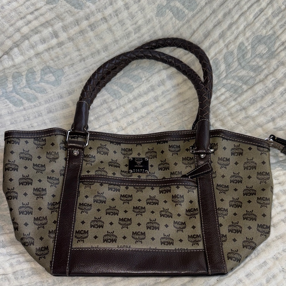 Vintage MCM Brown Monogram Tote Bag